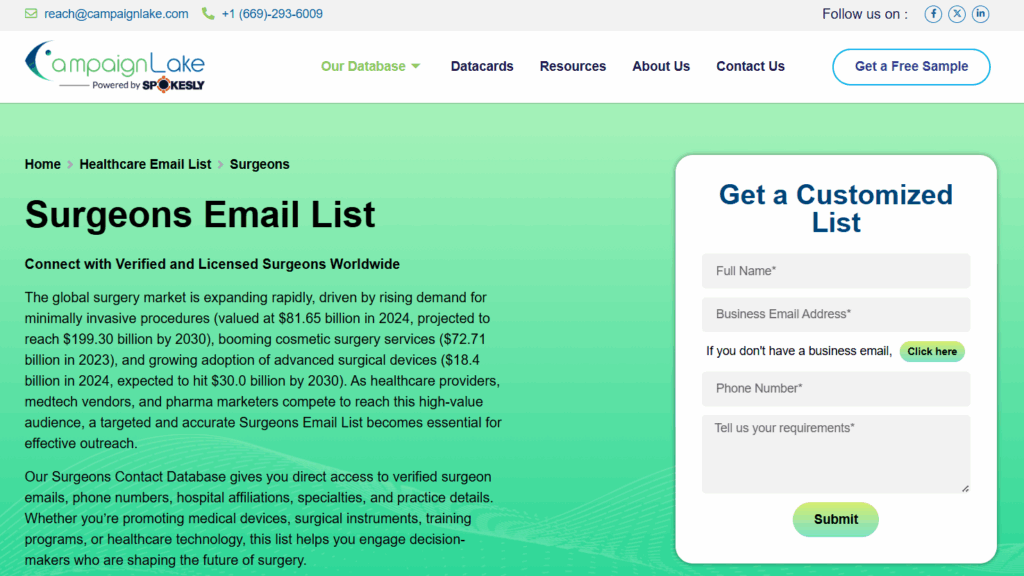 surgeons email list