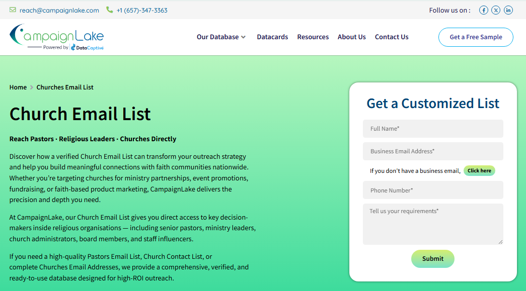 Top 5 most accuarte Churches database provides in USA (2026)